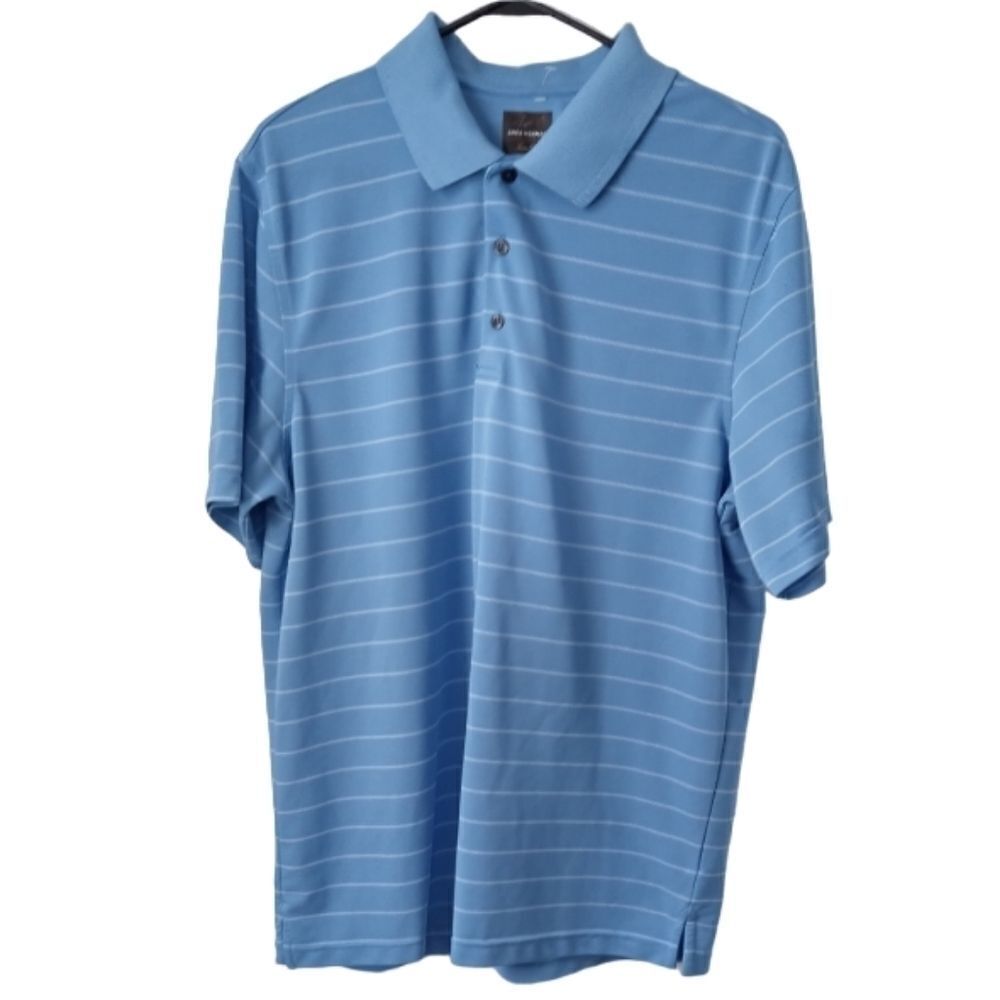 GREG Norman Tasso Ella Baby Blue Polo Golf Shirt Large